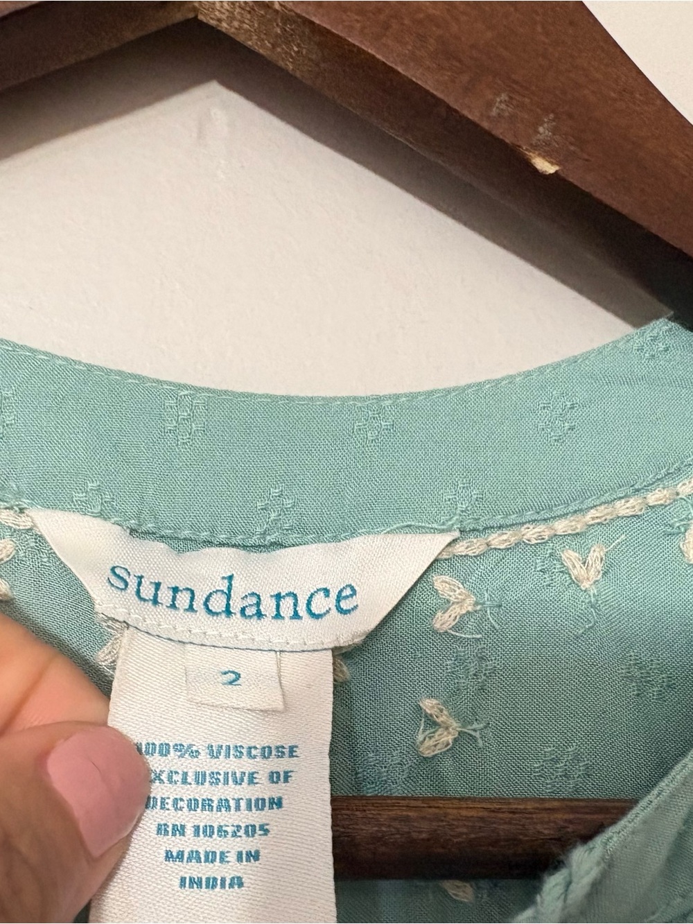 Sundance Aura  Embroidered Dress Size 2 Cottagecore Festival - Picture 4 of 8